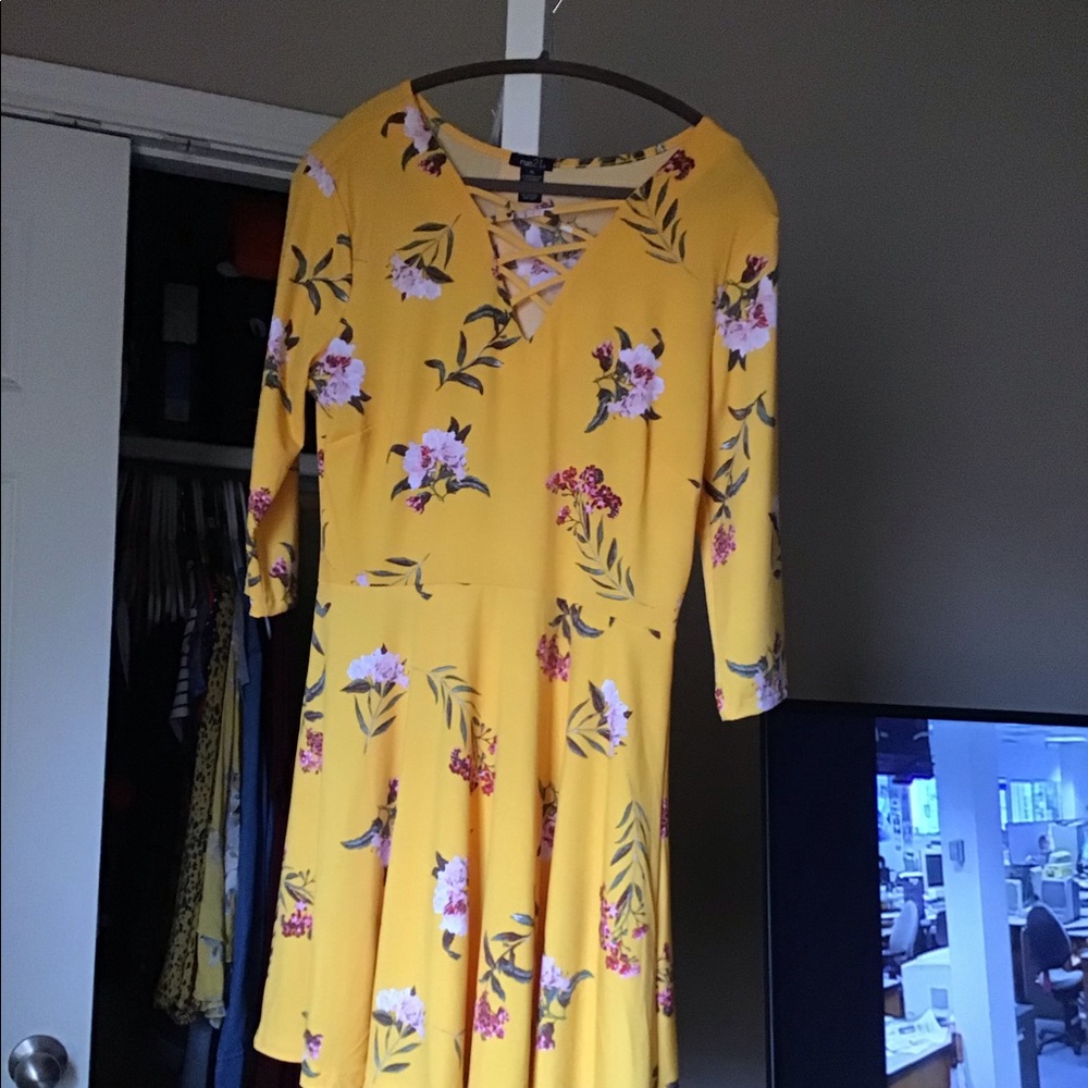 Yellow Floral Dress
